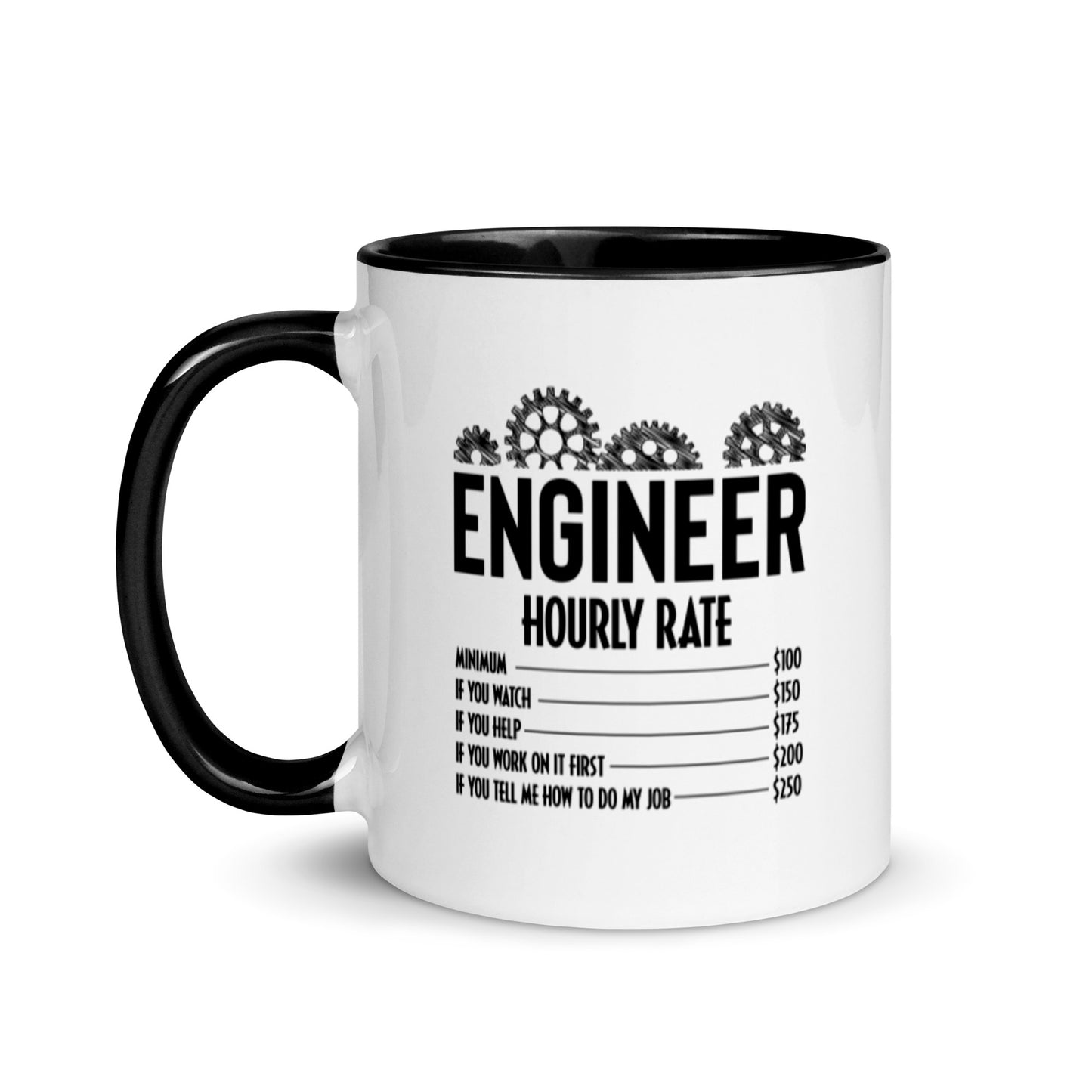 Hourly rate. Mug