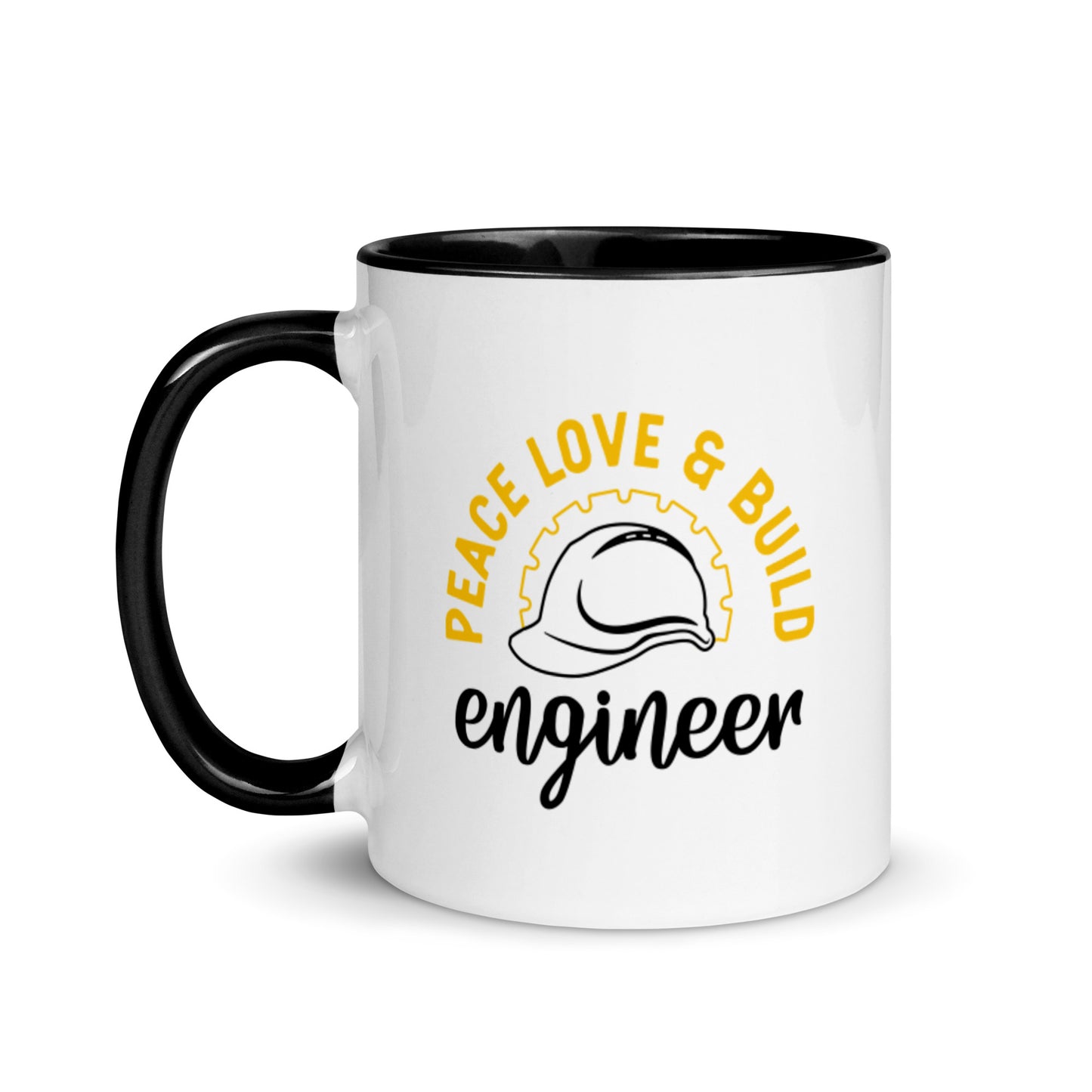 Peace Love & Build. Mug