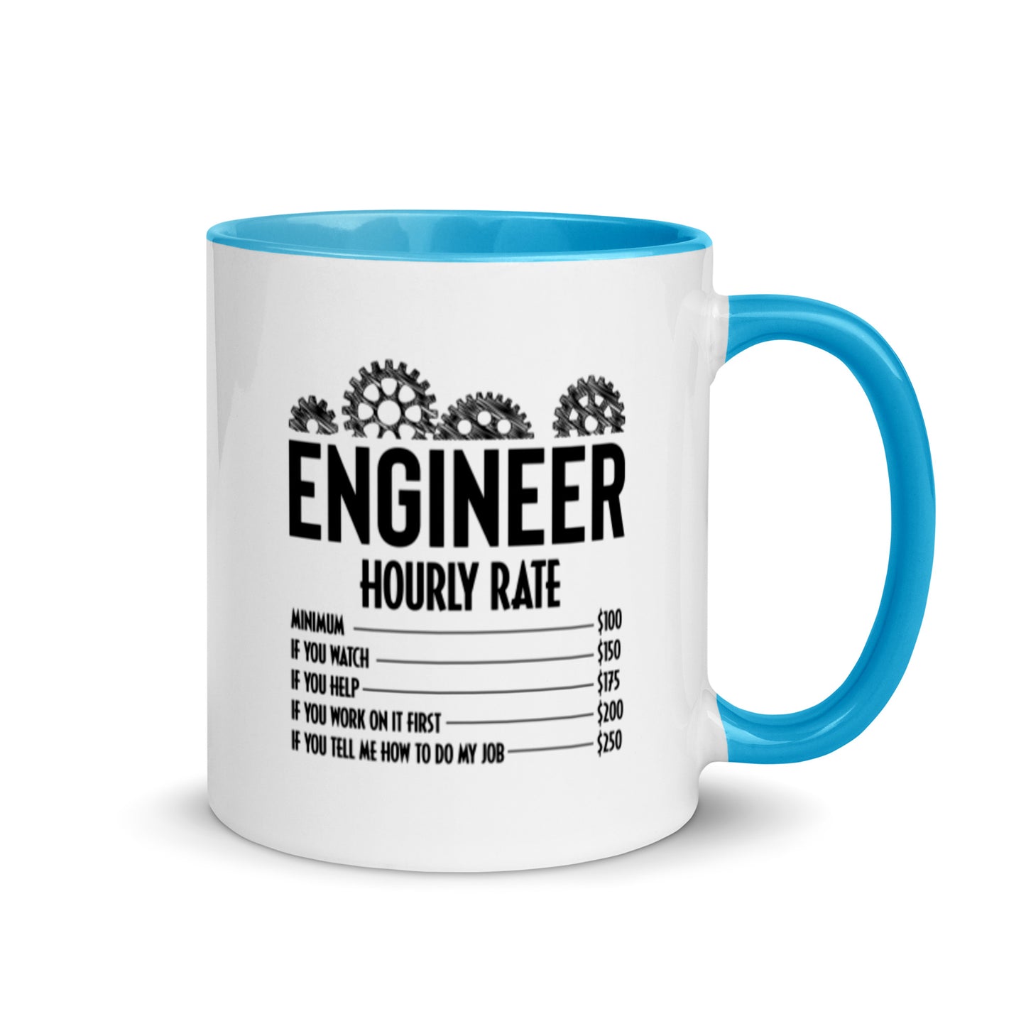 Hourly rate. Mug