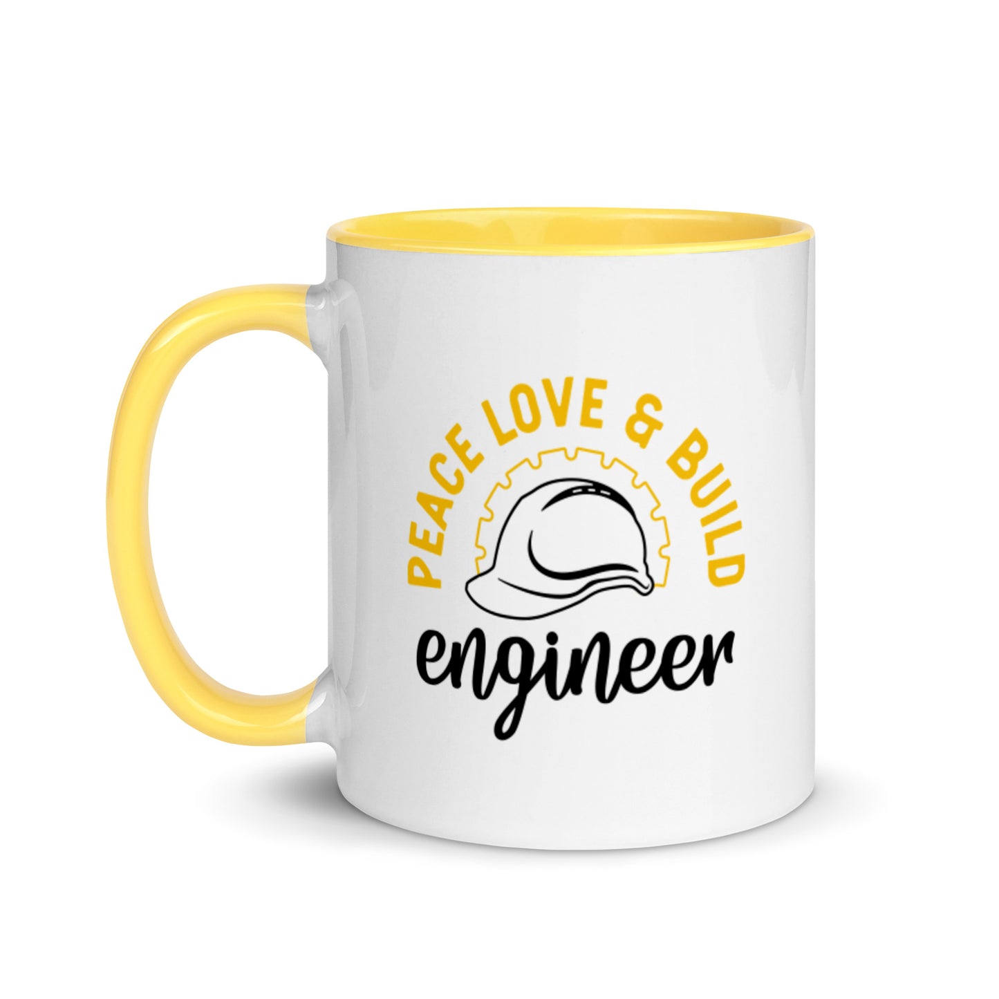 Peace Love & Build. Mug
