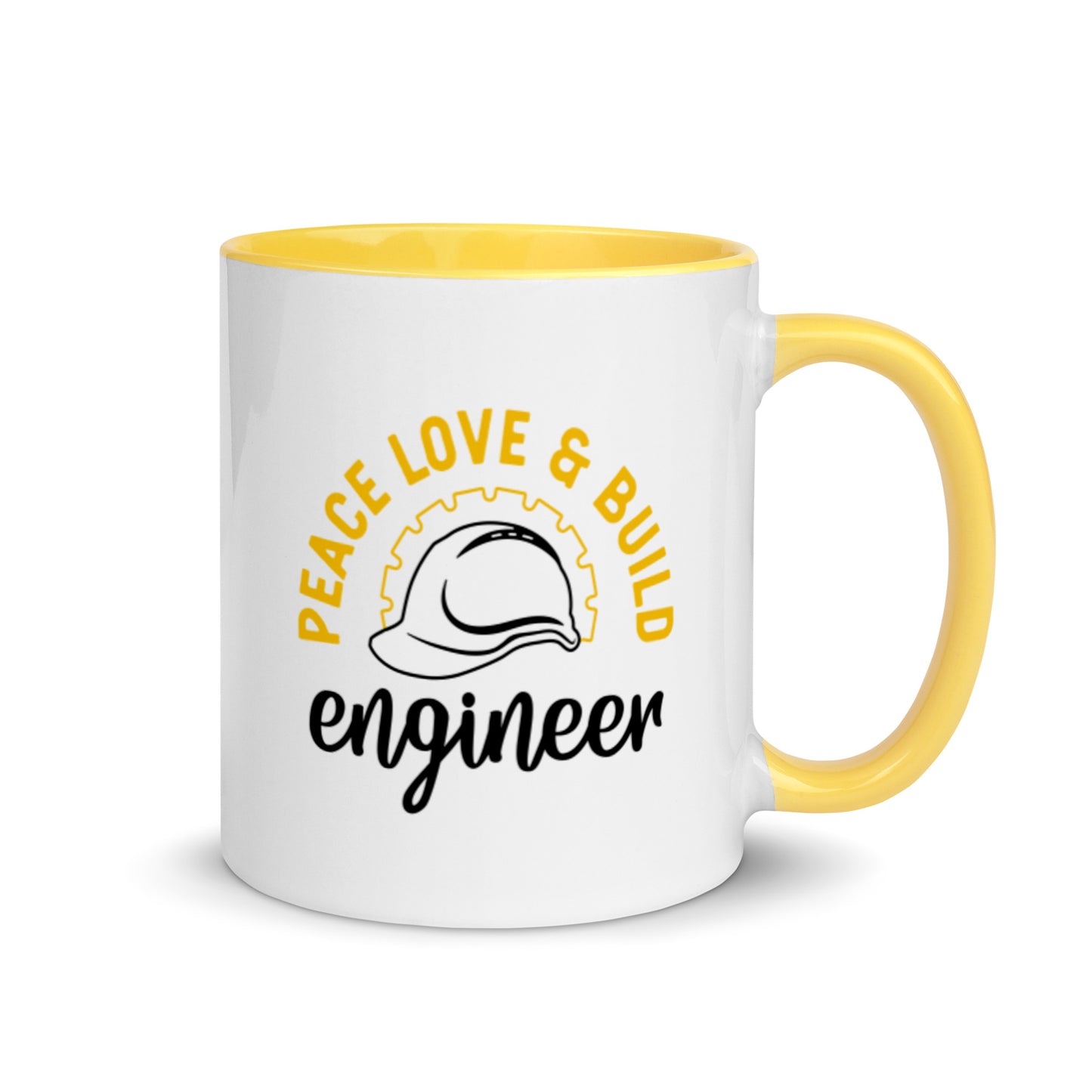 Peace Love & Build. Mug